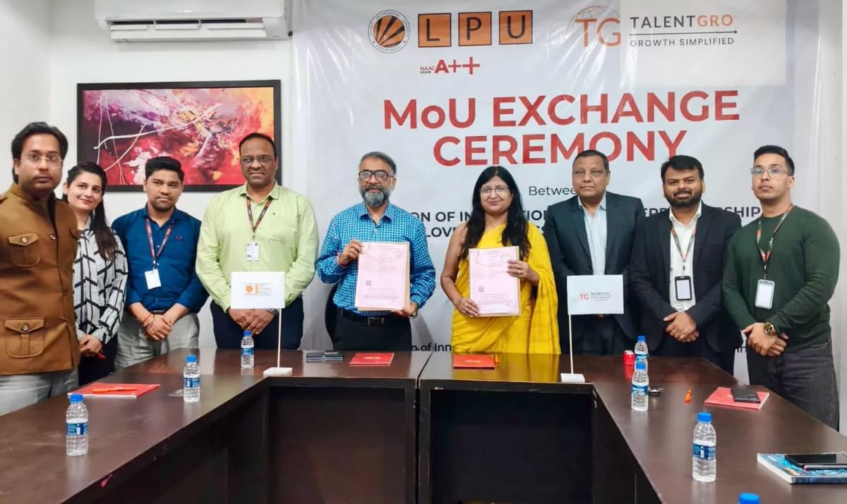 TalentGro MOU signing with Lovely Professional University