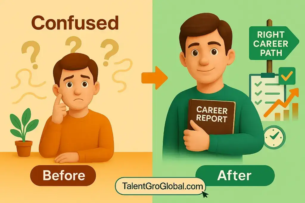 TalentGro career counselling — before and after career path