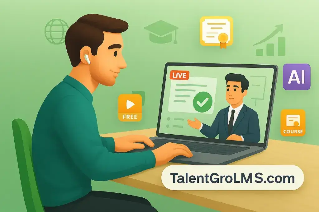 TalentGro LMS — live and recorded online courses