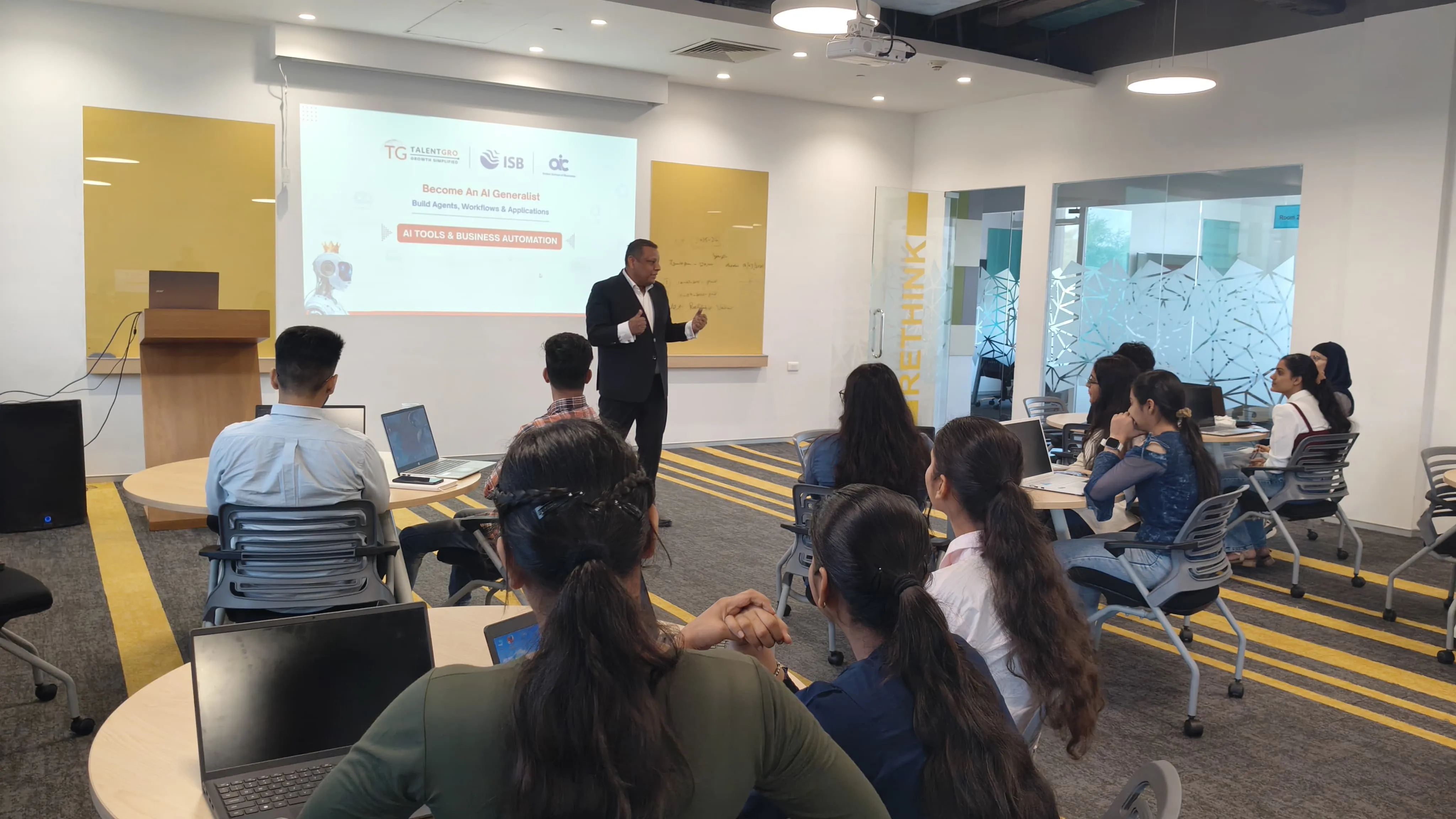 TalentGro live AI implementation workshop with students