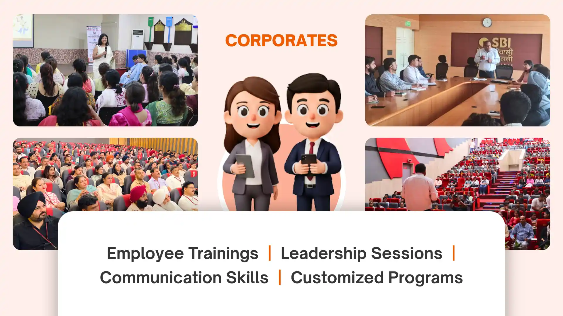 TalentGro global services for corporates — real training sessions with professionals