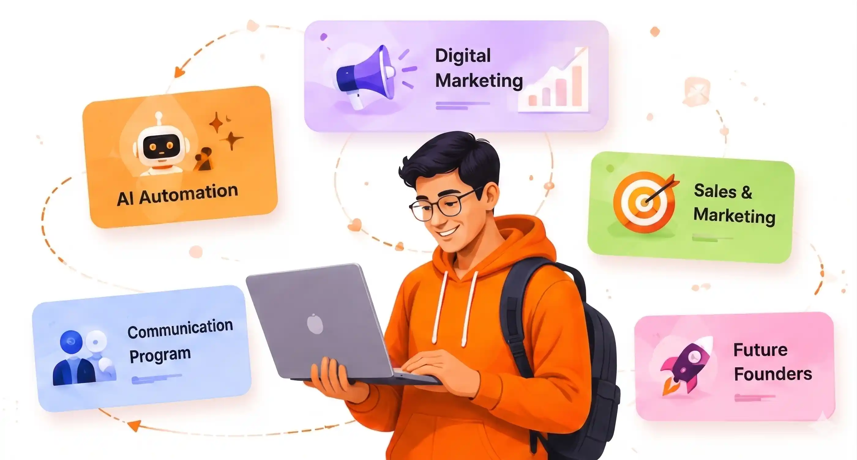 Student with laptop exploring TalentGro courses