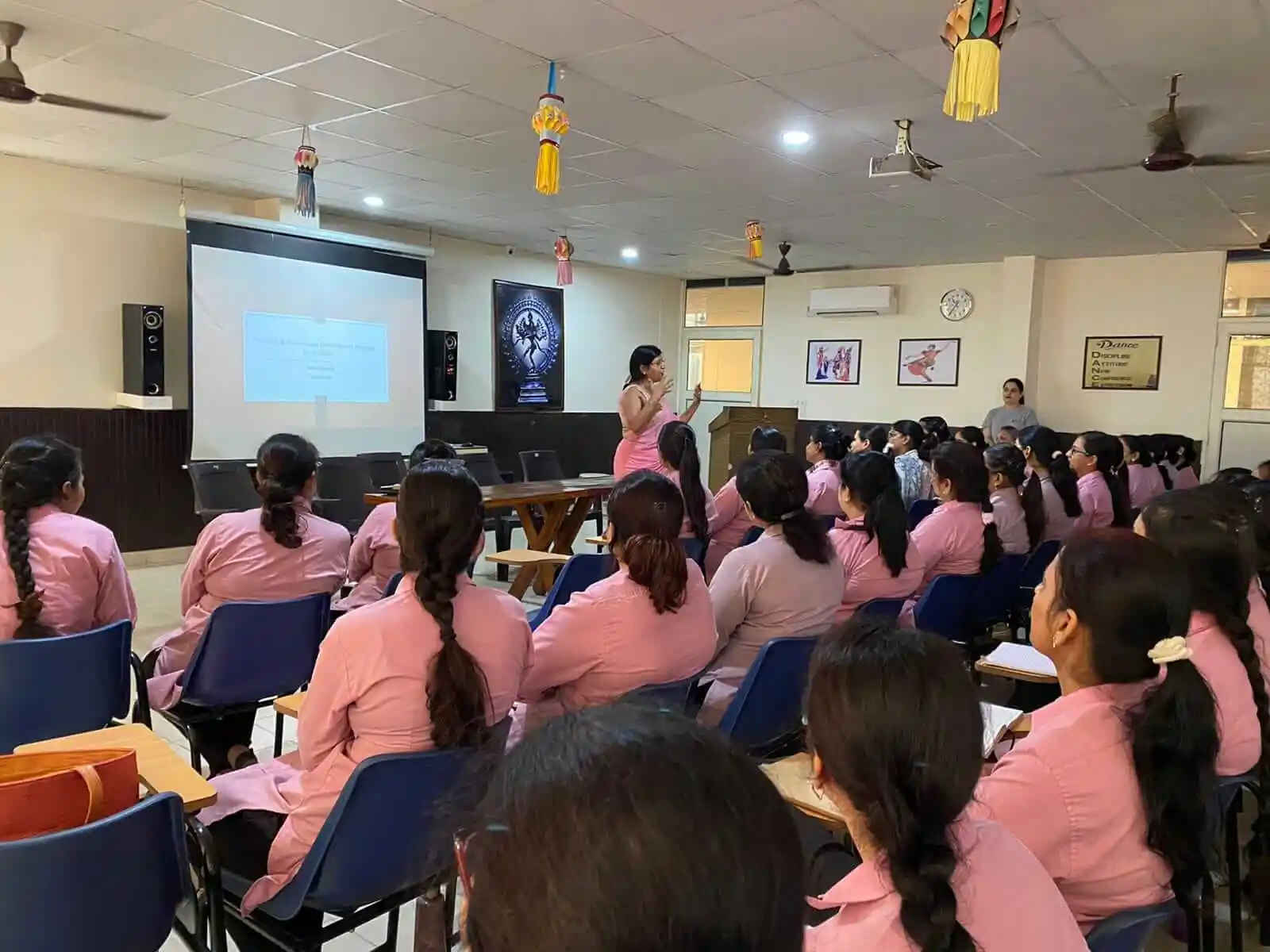 TalentGro parent orientation session at a school auditorium
