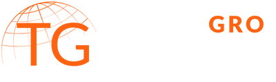 TalentGro Global logo for a dark background.